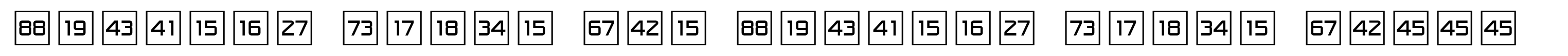 Numbers Style One Numbers Style One Square Positive